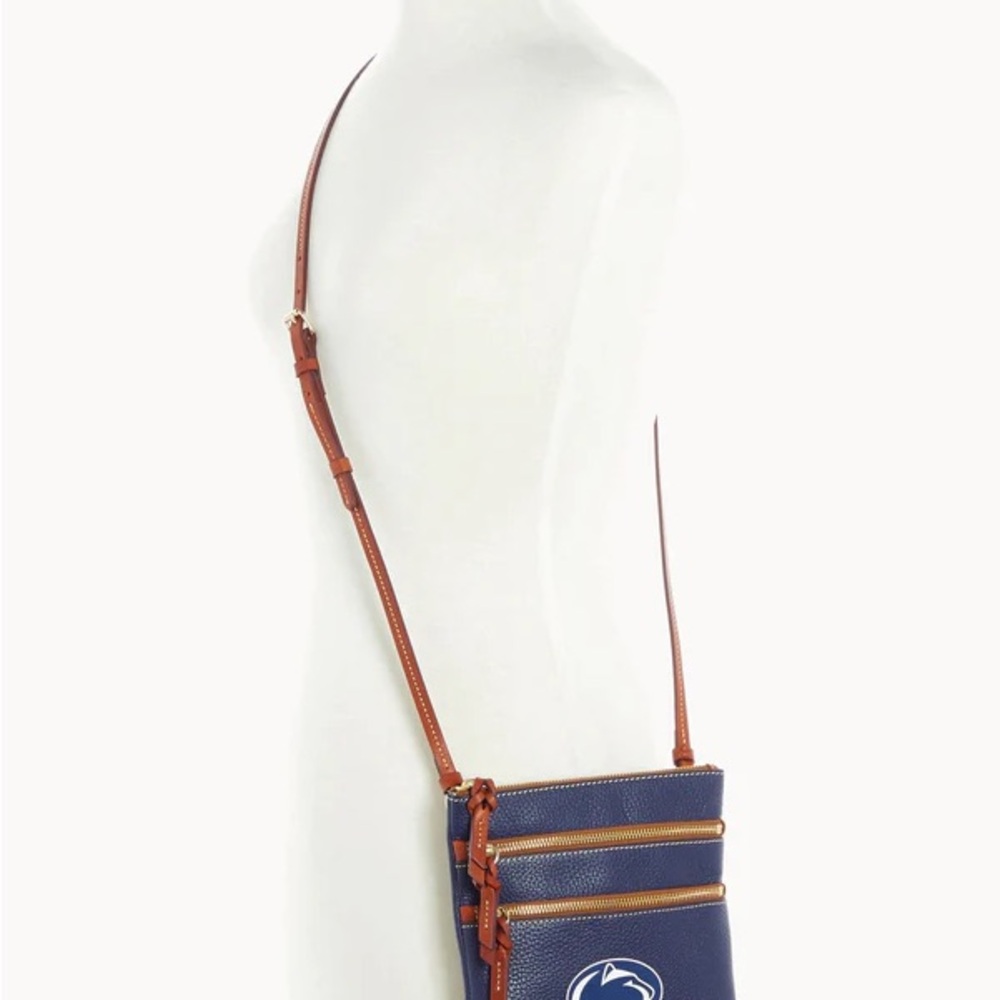 Dooney Bourke 🆕 Penn State, PSU triple zip Crossbody Bag Nittany lions - Picture 5 of 5